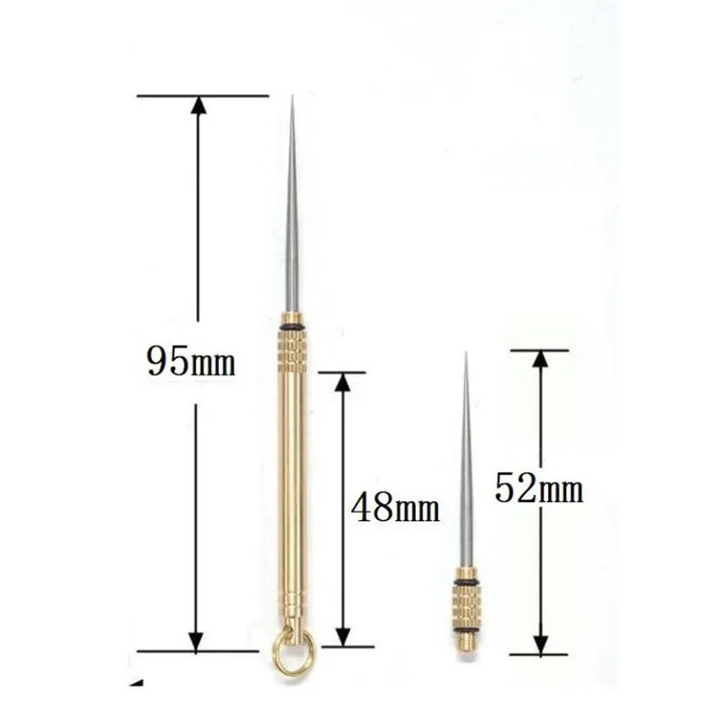 Toothpick w/Bottle Titanium/Brass Multifunctional