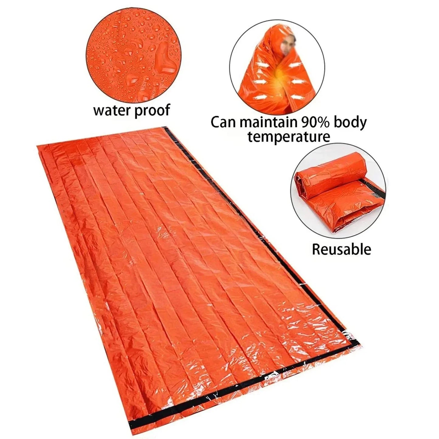 Bag Sleeping Bivy Survival Emergency Waterproof Mylar