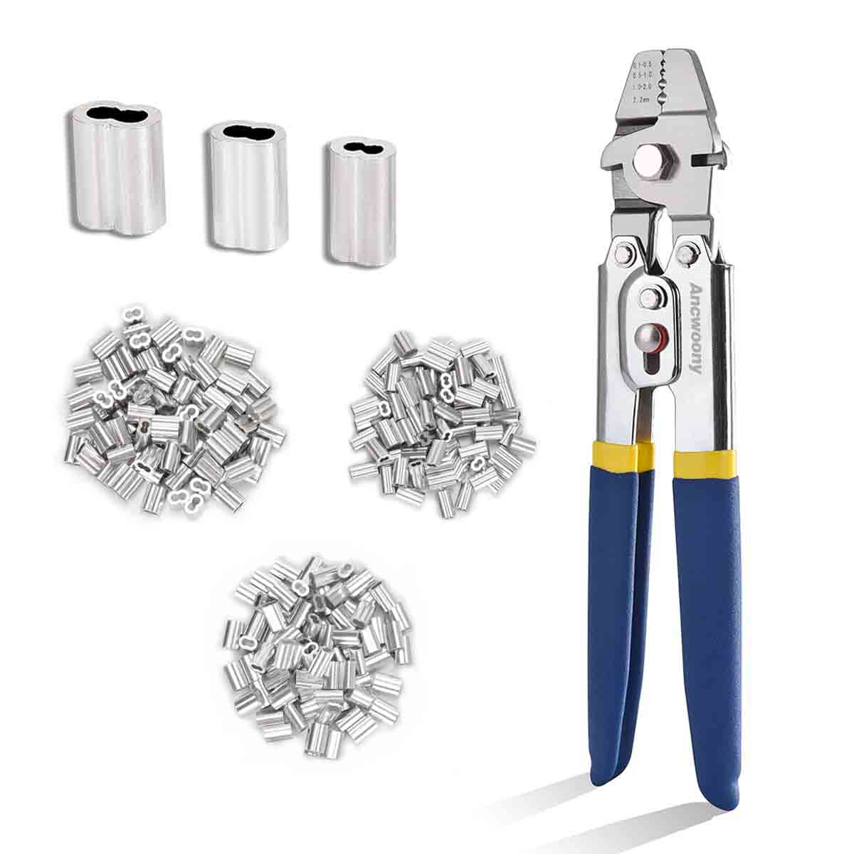 Kit Crimp & Ferrule Double Barrel Stainless Steel 600pc