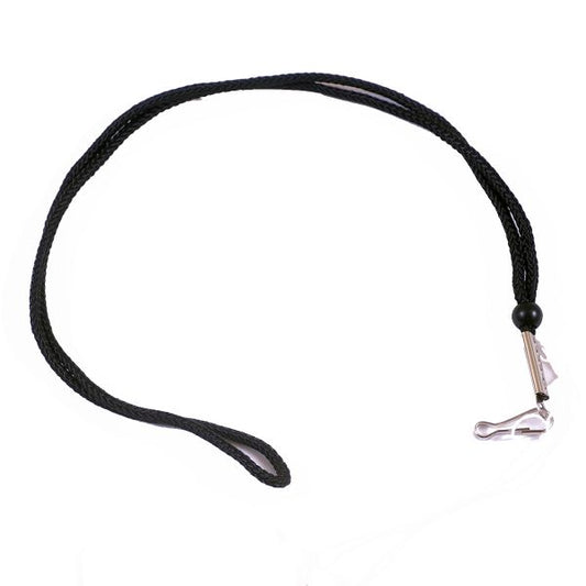 AlphaLife247 17-inch black traditional cord lanyard with metal clasp, optimized for secure gear retention and everyday utility.