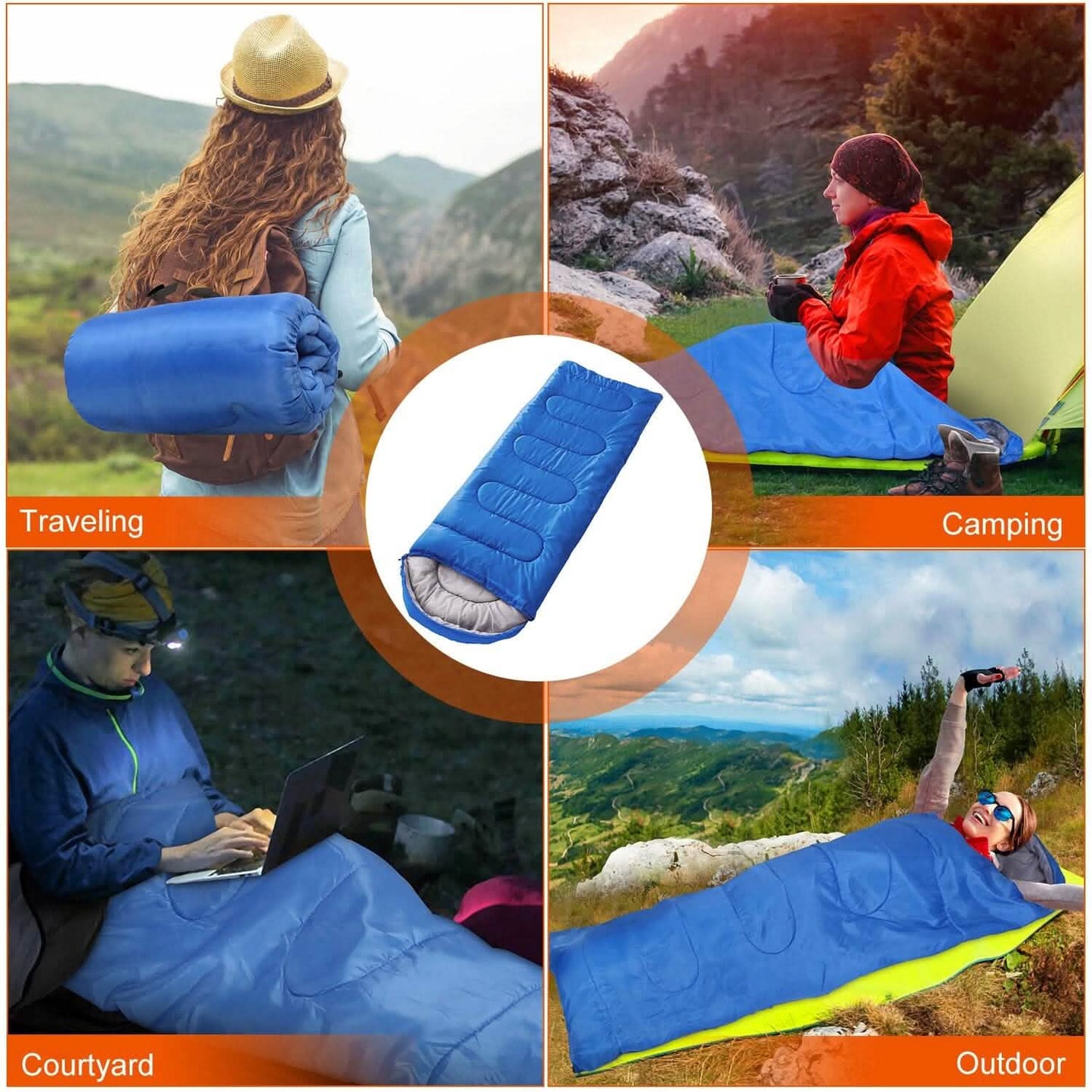 Bag Sleeping 3 Season Polyester Lining Soft Cotton Fill