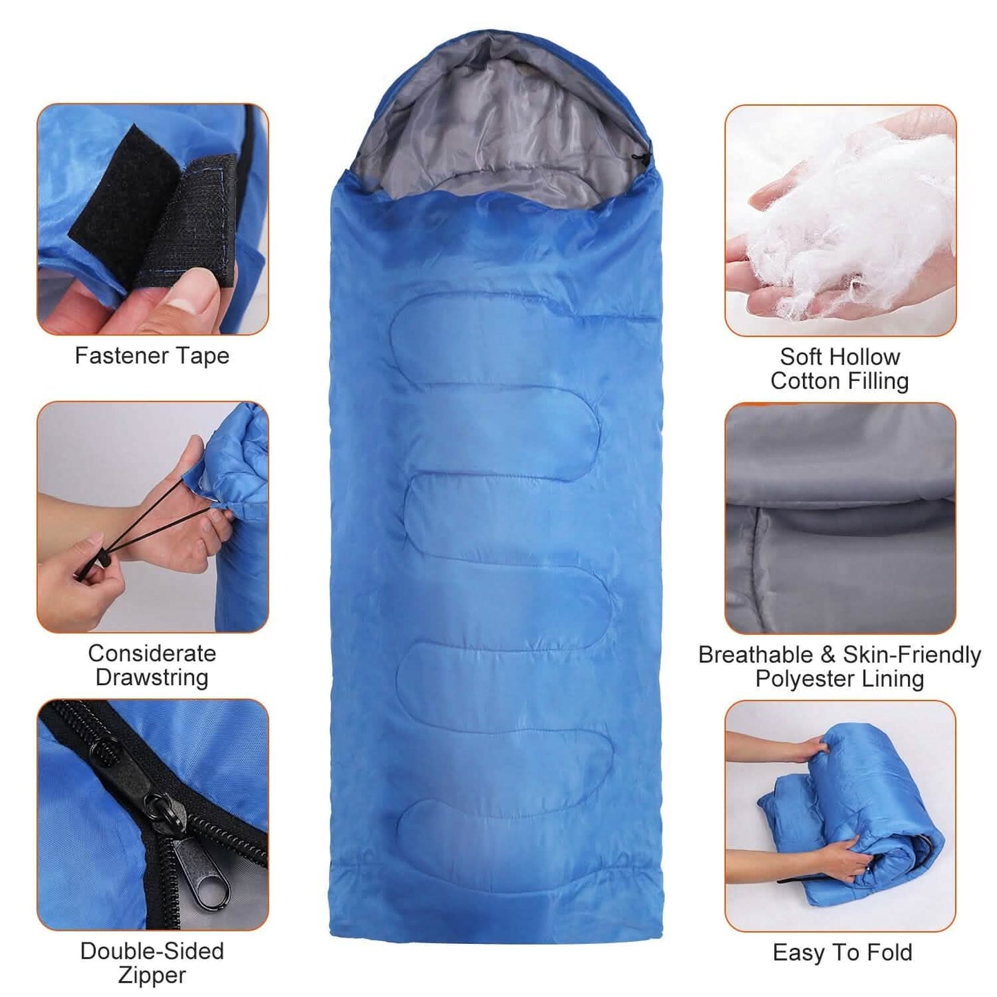 Bag Sleeping 3 Season Polyester Lining Soft Cotton Fill