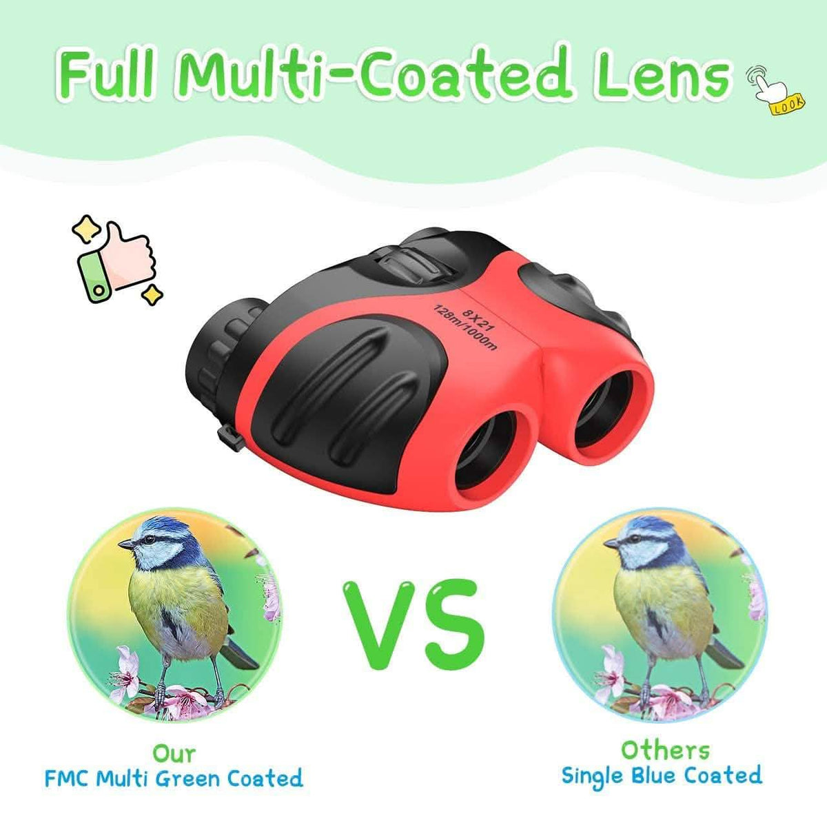 Binoculars Compact Shockproof High Resolution
