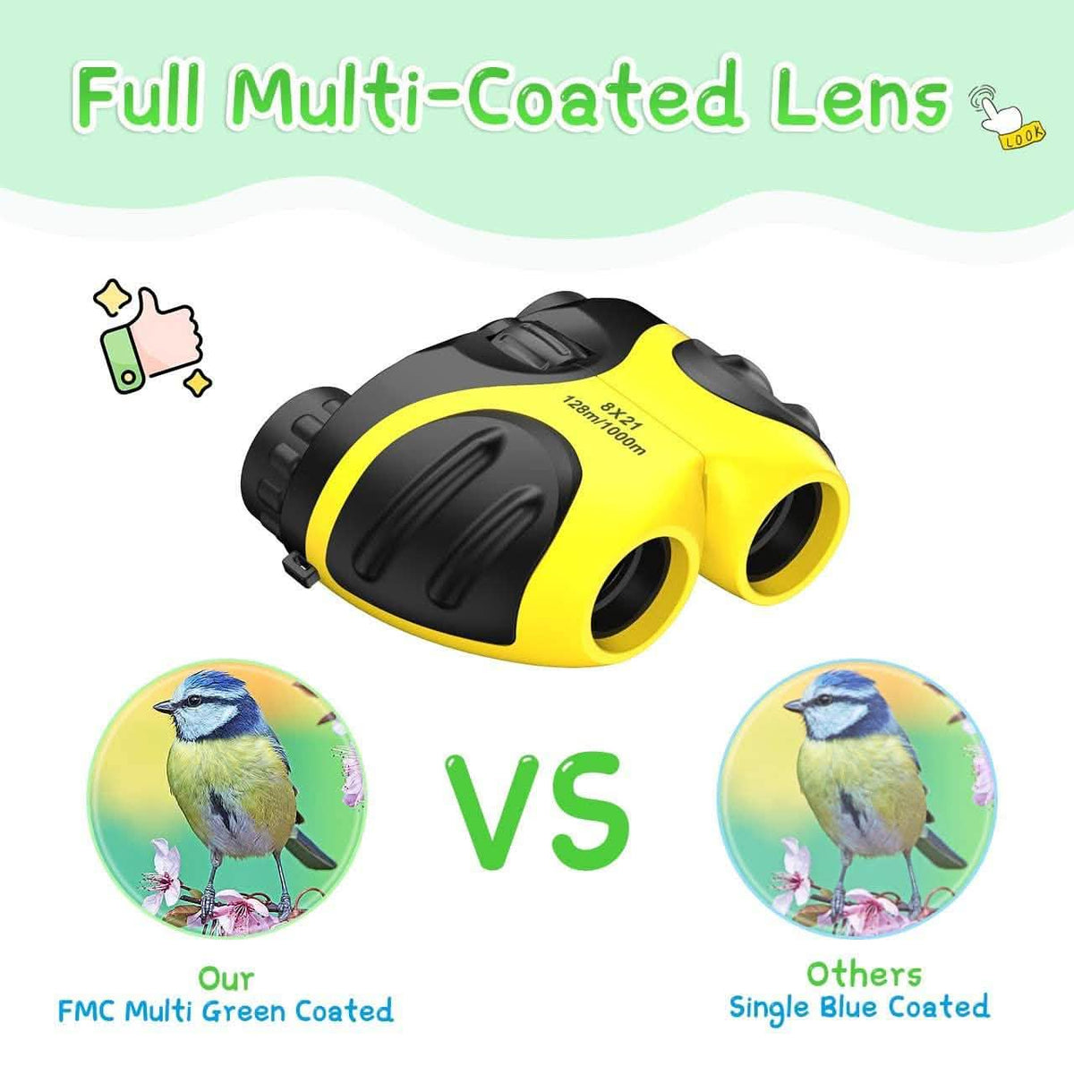 Binoculars Compact Shockproof High Resolution