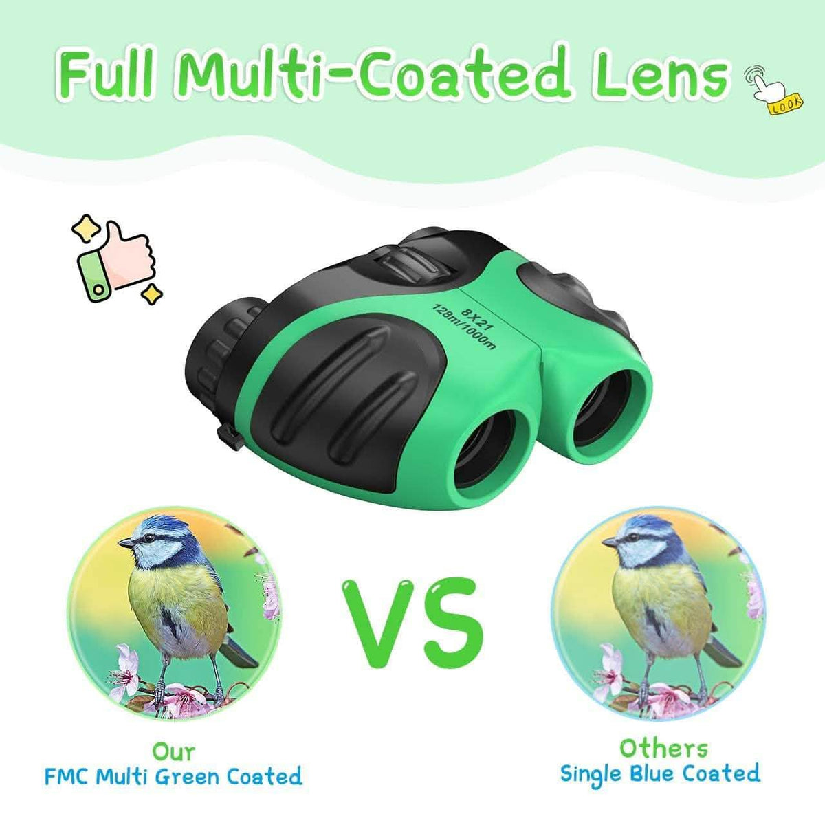 Binoculars Compact Shockproof High Resolution