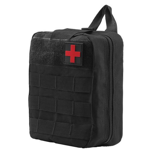 AlphaLife247 250-piece tactical first aid kit in a durable, tear-resistant 600D nylon pouch for emergency preparedness.