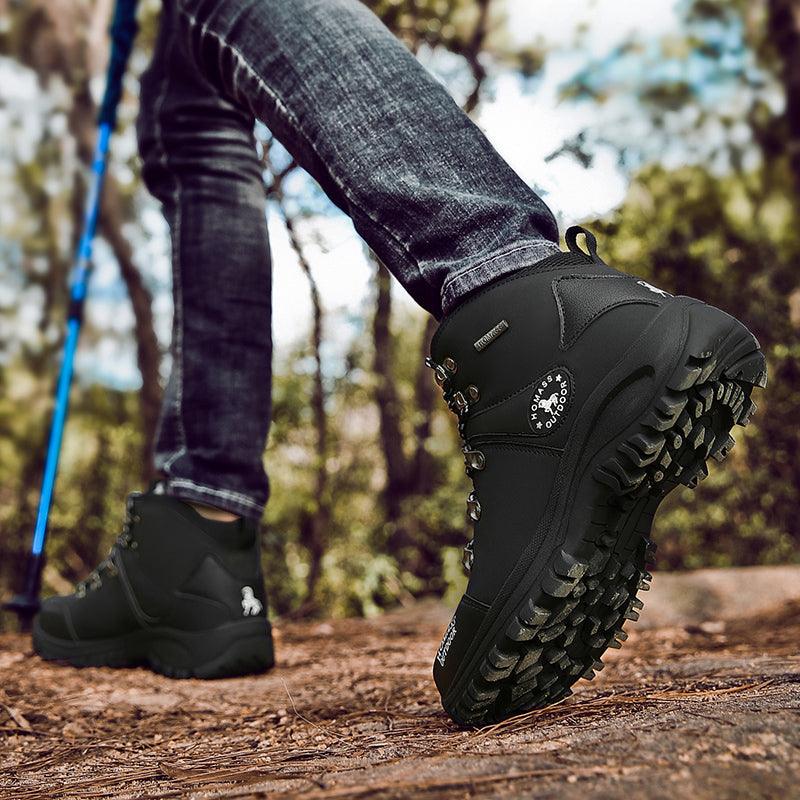 Boots Snow Hiking Waterproof NonSlip Leather Men