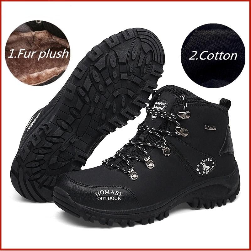 Boots Snow Hiking Waterproof NonSlip Leather Men