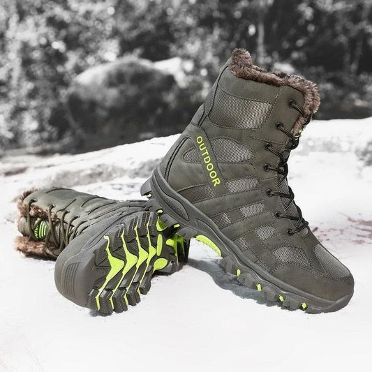 AlphaLife247 Lightweight Waterproof Hiking Boots, hard-wearing breathable outdoor shoes with shock-absorbent insoles and slip-proof rubber soles.