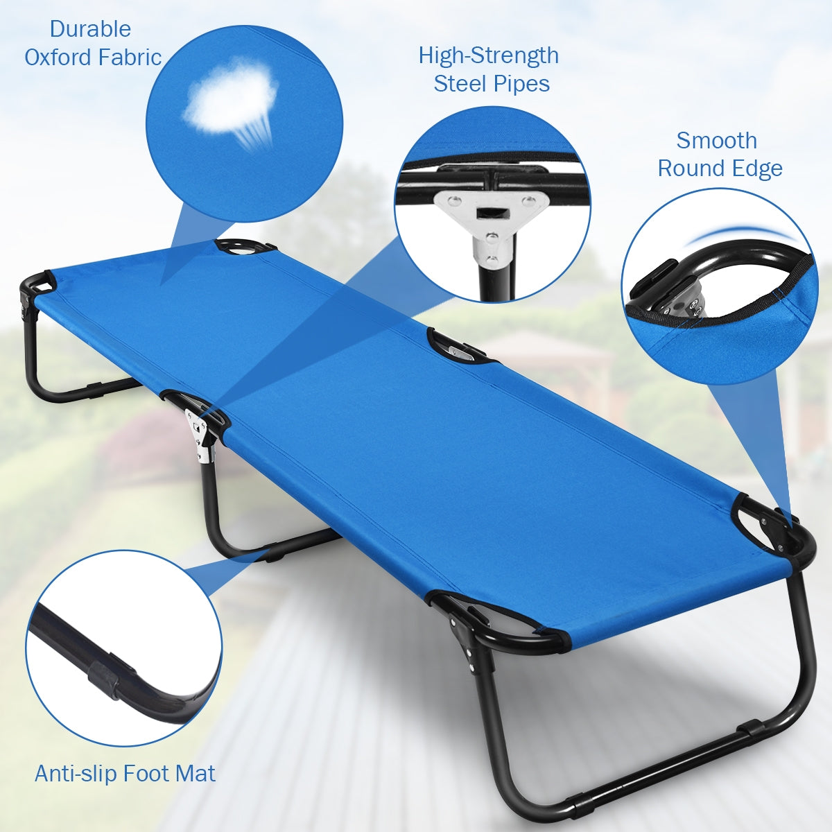 Cot Bed Folding Camping/Hiking DirectDeals