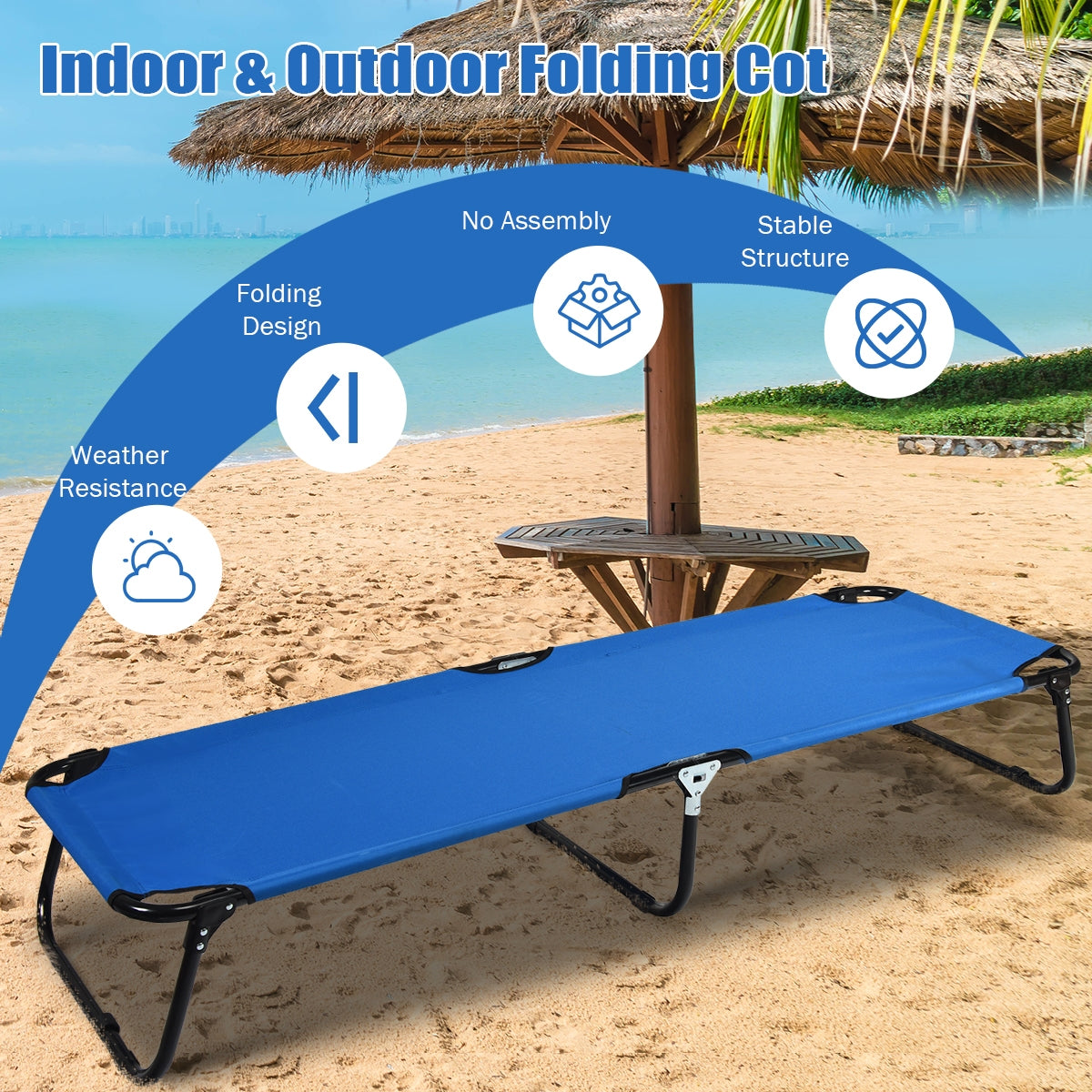 Cot Bed Folding Camping/Hiking GemGear
