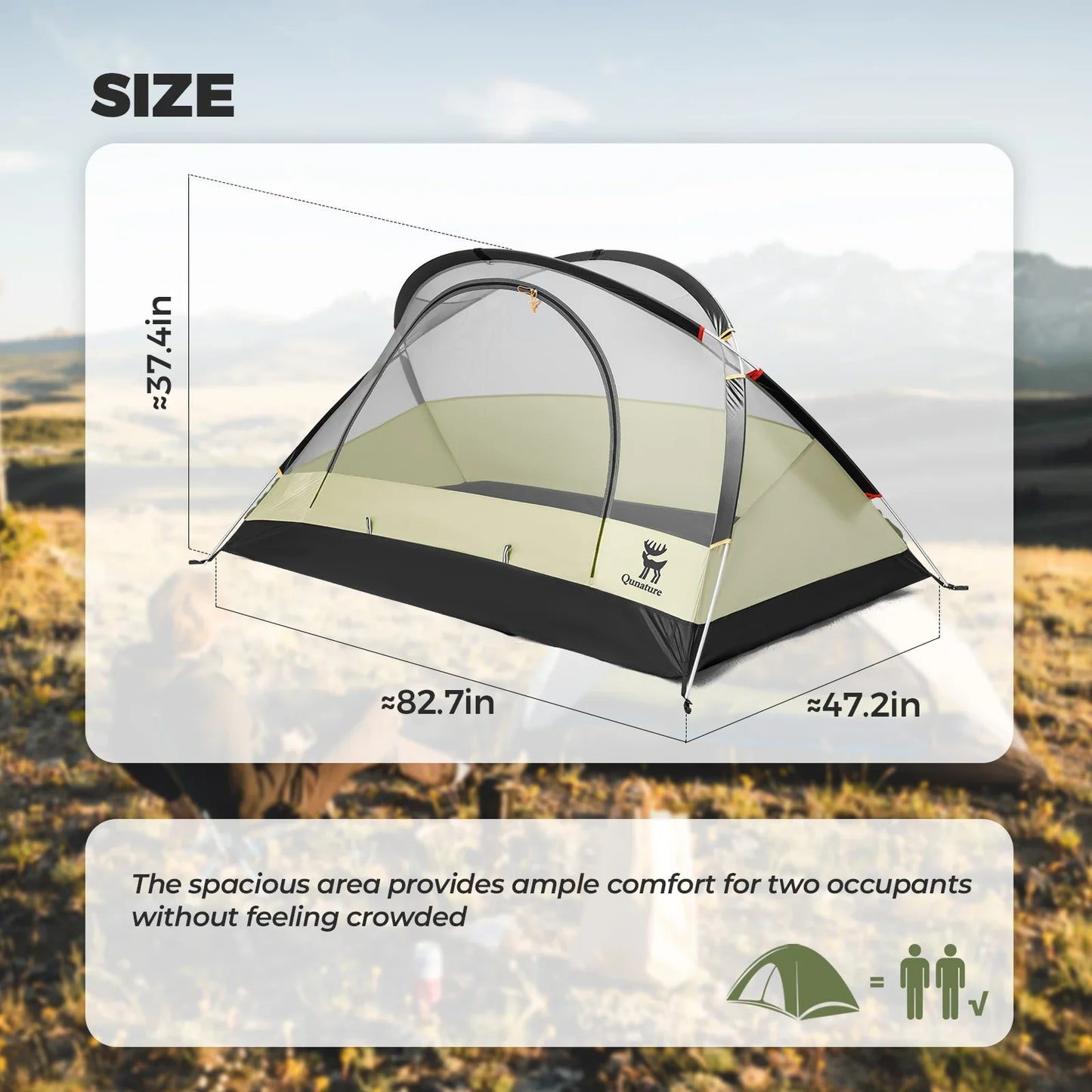 Tent Easy Set Stable Dome 2 Pax
