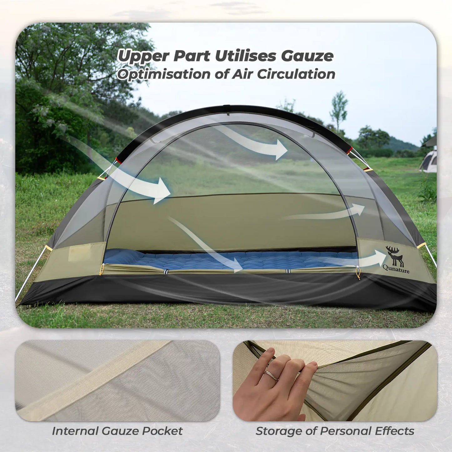 Tent Easy Set Stable Dome 2 Pax