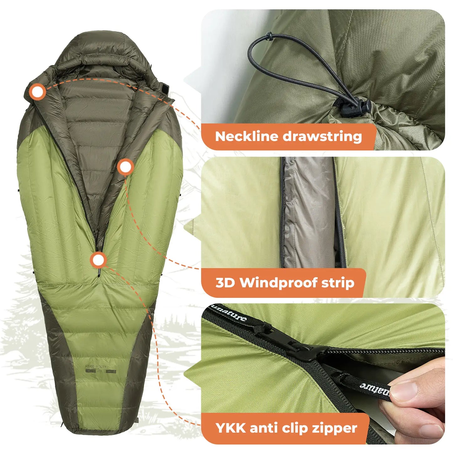 Bag Sleeping Down Mummy 650FP Rated 23DegF
