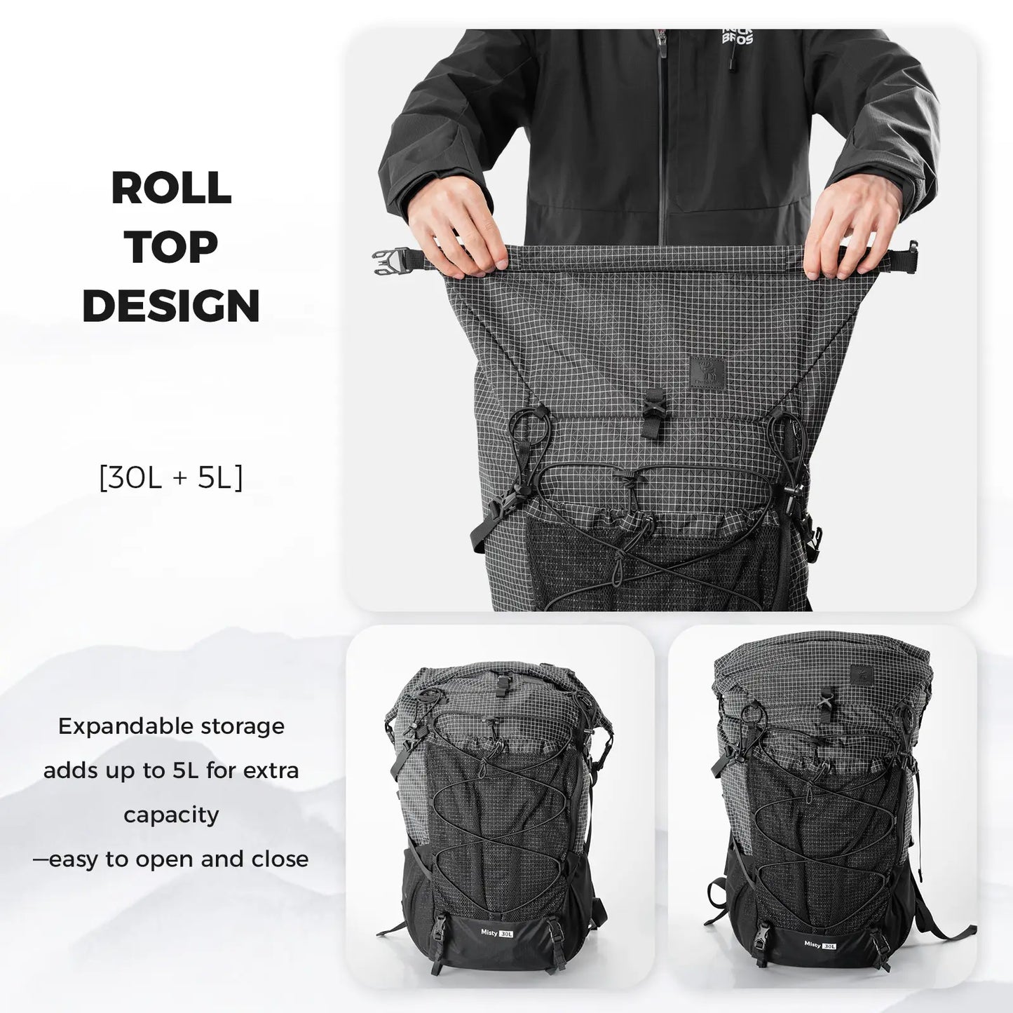 Pack Back/Day Hiking Lightweight/Waterproof 30-35L