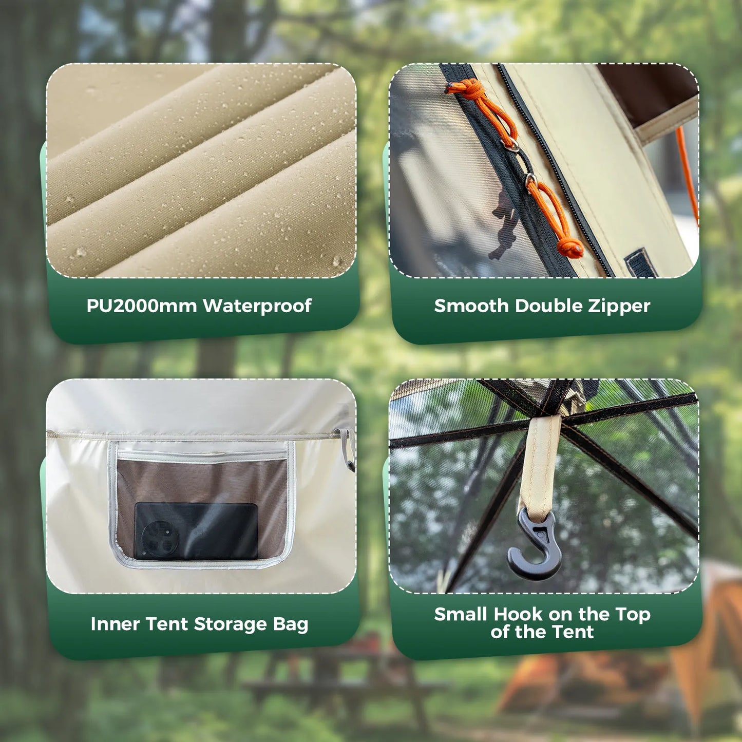 Tent Hexagonal Quick Set Lightweight 360 Vent UPF50+
