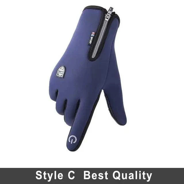 Gloves Winter Touchscreen Unisex Blue