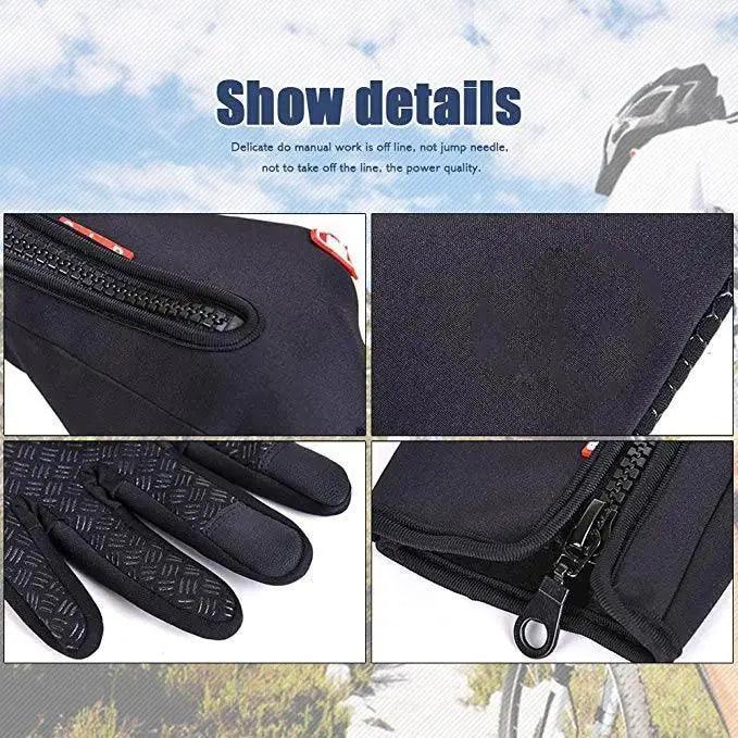 Gloves Winter Touchscreen Unisex Blue