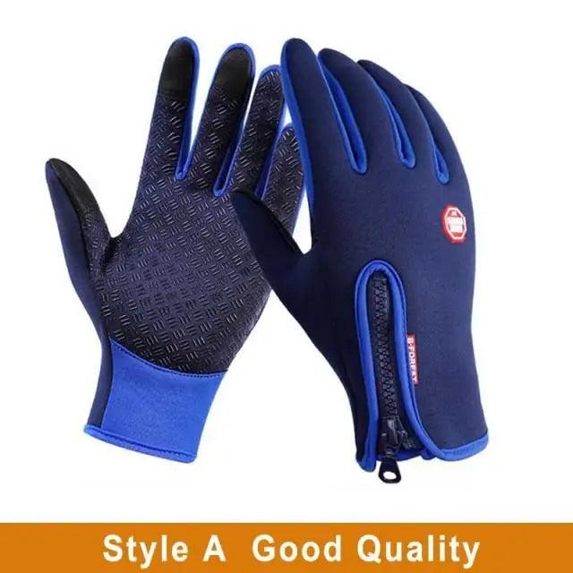 Gloves Winter Touchscreen Unisex Blue