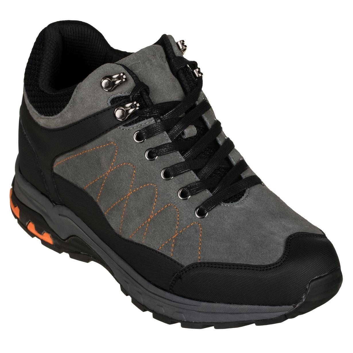 AlphaLife247 CALTO H75472 Synthetic Hiking-Style Boots, rugged gray and black footwear for a casual, elevated adventure look.