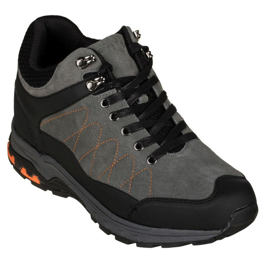 AlphaLife247 CALTO H75472 Synthetic Hiking-Style Boots, rugged gray and black footwear for a casual, elevated adventure look.