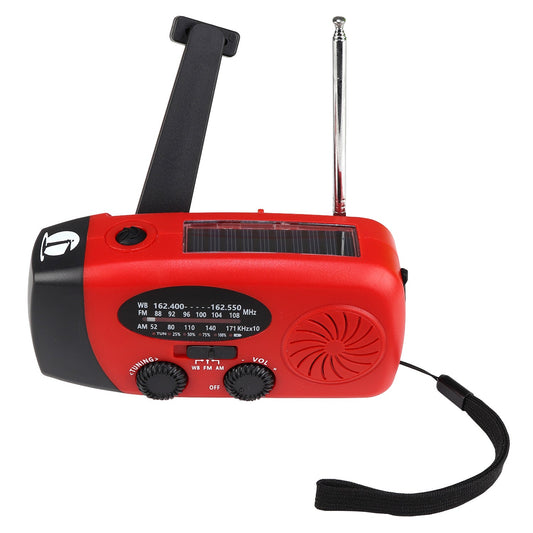 AlphaLife247 4-in-1 Dynamo NOAA Weather Band Radio and multi-power emergency communication tool, designed for efficient, off-grid energy independence and long-term power maintenance in your essential field and emergency gear.