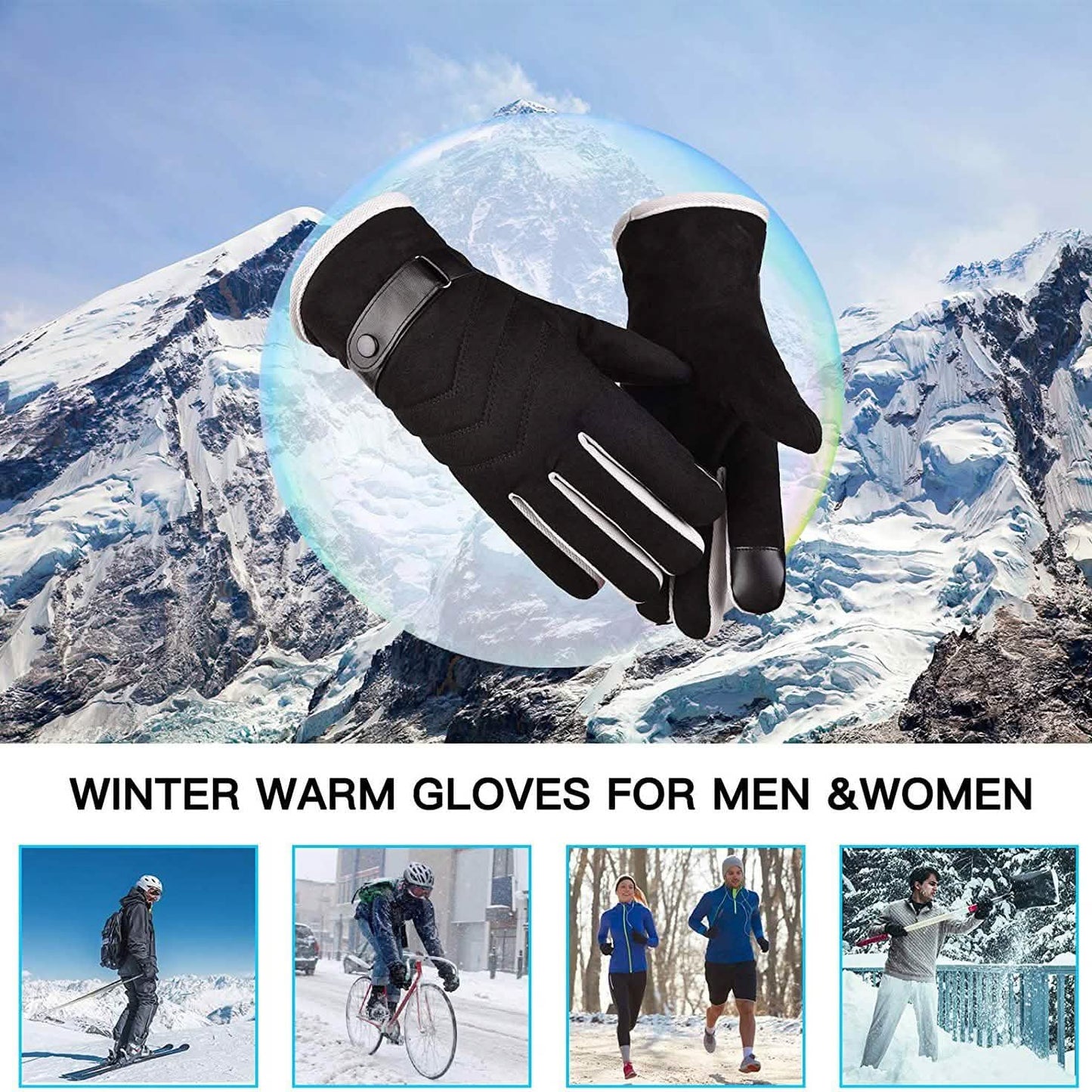 Gloves Cold Weather Anti-Slip Windproof Thermal
