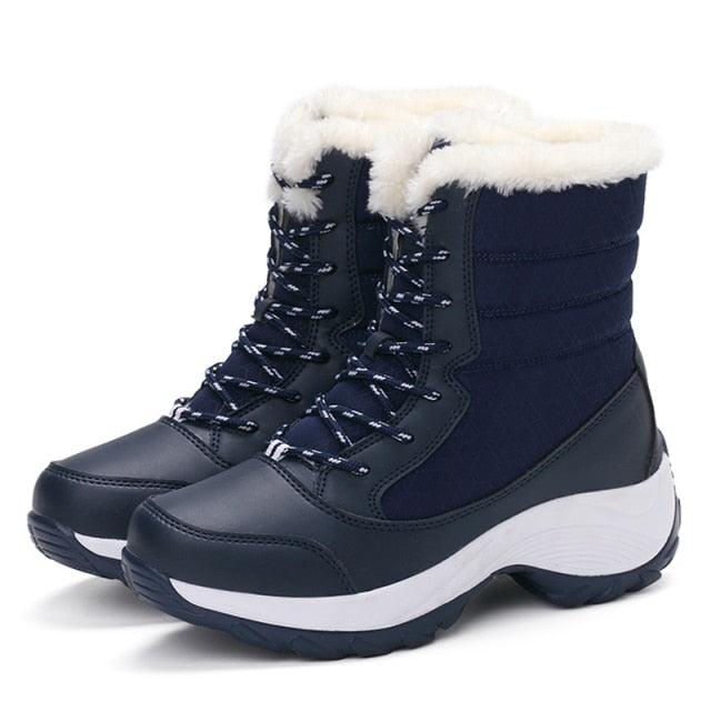 Boots Snow Hiking Waterproof NonSlip Leather Women