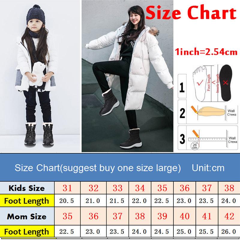 Boots Snow Hiking Waterproof NonSlip Leather Women