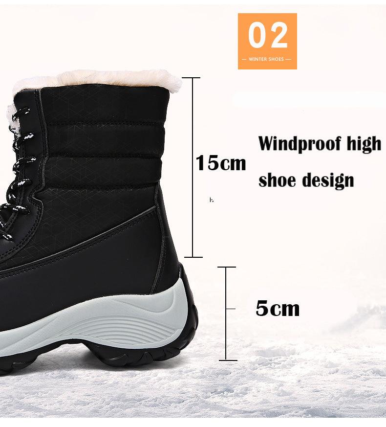 Boots Snow Hiking Waterproof NonSlip Leather Women