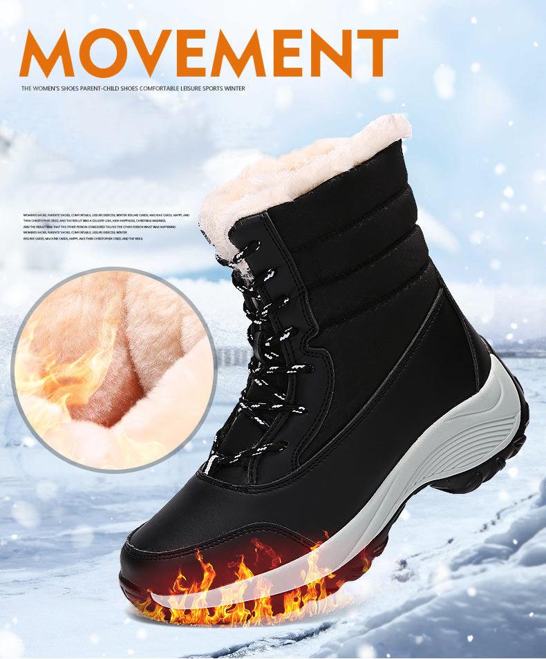 Boots Snow Hiking Waterproof NonSlip Leather Women