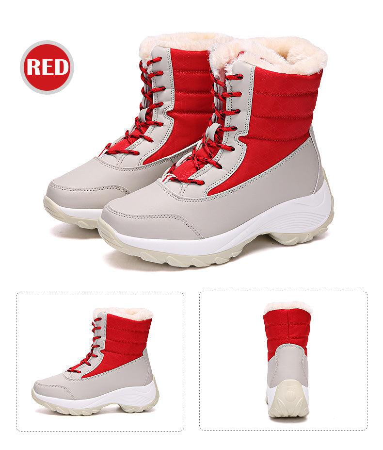 Boots Snow Hiking Waterproof NonSlip Leather Women